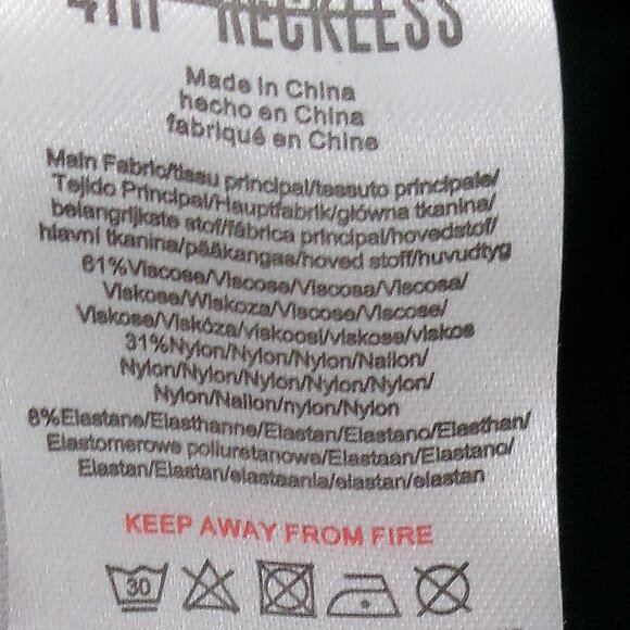 New 4th + Reckless Cutout Tummy Slit Leg Black Jumpsuit Catsuit S XS NWOT - Picture 15 of 15